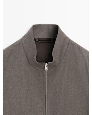MASSIMO DUTTI Cold Wool Blend Jacket - Multicolour