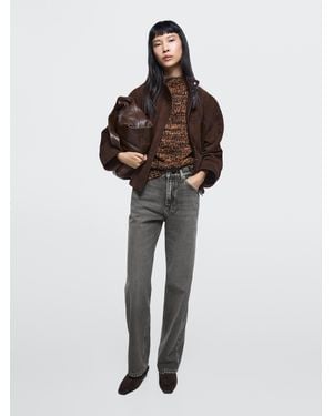 MASSIMO DUTTI Straight-Leg High-Waist Jeans - Multicolor