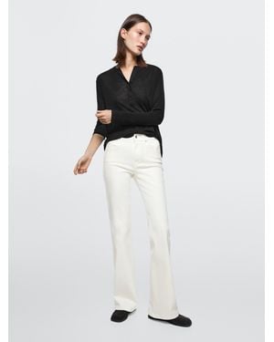 MASSIMO DUTTI Skinny Flare Fit Jeans - White