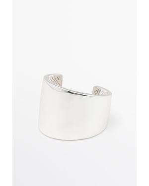 MASSIMO DUTTI Asymmetric Wide Bracelet - White