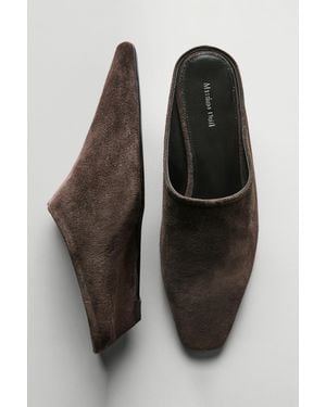 MASSIMO DUTTI Wedge Heel Mules - Black