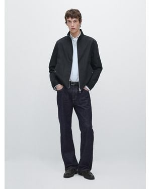 MASSIMO DUTTI Short Jacket With Pocket Details - Blue