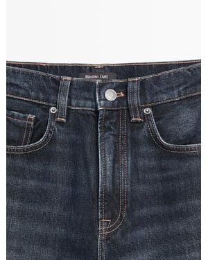 MASSIMO DUTTI High-Waisted Wide-Leg Jeans - Blue