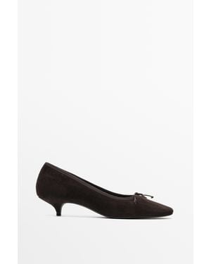 MASSIMO DUTTI Ballerina Con Tacco - Nero