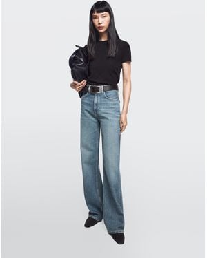 MASSIMO DUTTI High-Waist Wide-Leg Jeans - Blue