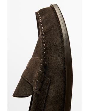 MASSIMO DUTTI Penny Loafers - Black