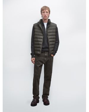 MASSIMO DUTTI Chaleco Plumífero Reversible - Gris