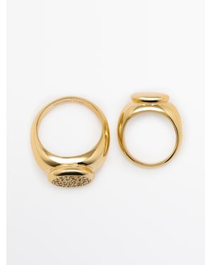 MASSIMO DUTTI Little Finger Ring Set - White