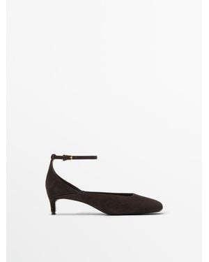 MASSIMO DUTTI Heeled Shoes With Square Vamp - White