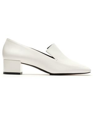 MASSIMO DUTTI Leren Mocassin Met Hak - Wit