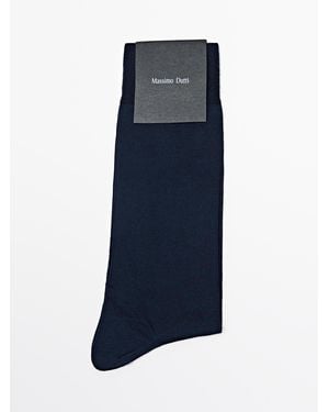 MASSIMO DUTTI Calzini Eleganti A Tinta Unita - Blu