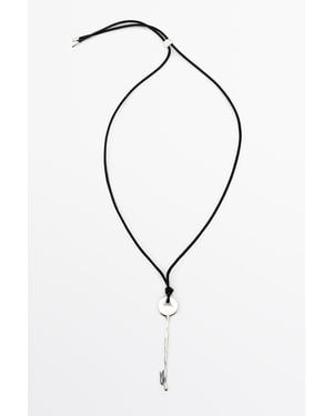 MASSIMO DUTTI Key Pendant Necklace - Blue