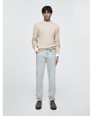 MASSIMO DUTTI Tapered Fit Jeans - White