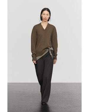 MASSIMO DUTTI Maglia Con Dettaglio Di Bottoni 100% Cashmere - Multicolore