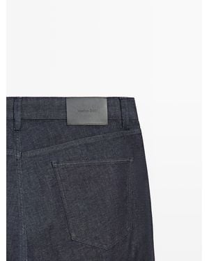 MASSIMO DUTTI Jean Slim Fit Ligero Desencolado - Blanco