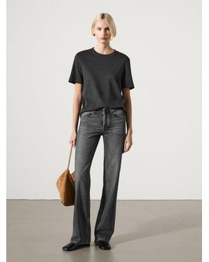MASSIMO DUTTI T-Shirt Aus 100 Baumwolle - Natur