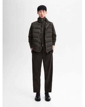 MASSIMO DUTTI Chaleco Acolchado Plumas - Negro