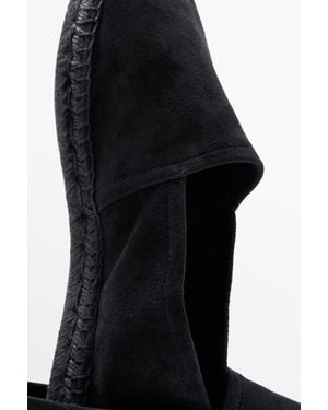 MASSIMO DUTTI Leather Espadrilles - Black
