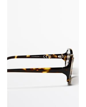 MASSIMO DUTTI Gafas Ovalada Efecto Carey - Blanco
