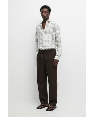 MASSIMO DUTTI Linen Jogger Fit Pants - White