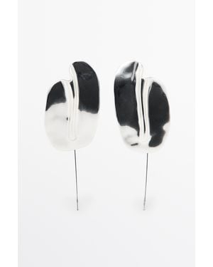 MASSIMO DUTTI Dumpling Earrings - Black