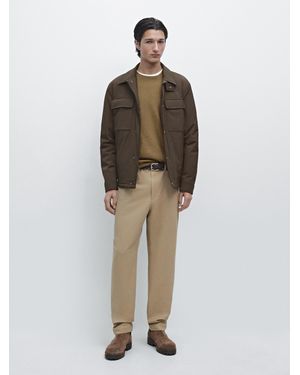 MASSIMO DUTTI Cotton Blend Jogger Fit Trousers - Multicolour