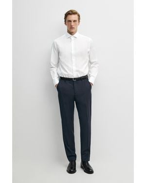 MASSIMO DUTTI 100% Cotton Slim Fit Shirt - White