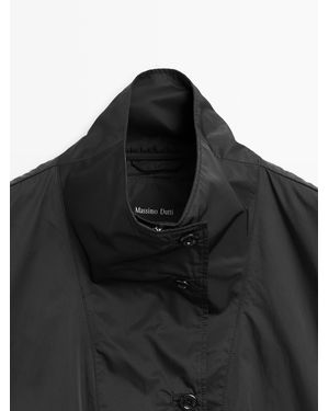 MASSIMO DUTTI Bomber Jacket With Pocket Details - Grey