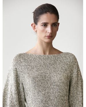 MASSIMO DUTTI Knit Cotton Cape Jumper - Grey