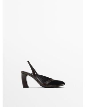 MASSIMO DUTTI Asymmetric Court Shoes - White