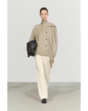 MASSIMO DUTTI Camicia Morbida Con Dettaglio Foulard - Neutro