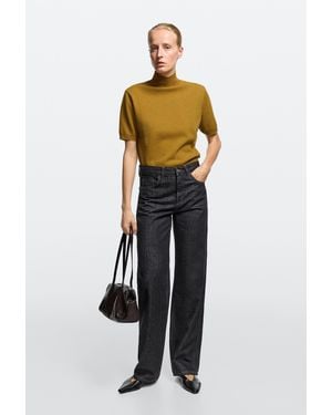 MASSIMO DUTTI Mid-Waist Wide-Leg Jeans - Multicolour