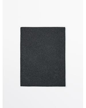 MASSIMO DUTTI 100% Cashmere Scarf - Black