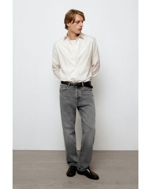 MASSIMO DUTTI Straight-Leg Jeans - Gray