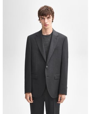 MASSIMO DUTTI 100% Wool Suit Blazer - Grey