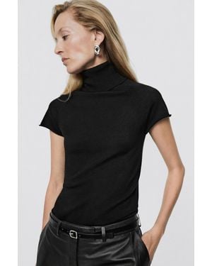 MASSIMO DUTTI Boucles D'Oreilles Ovales - Noir