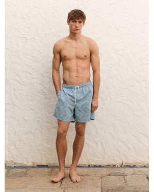 MASSIMO DUTTI Badeshorts Mit Print - Blau