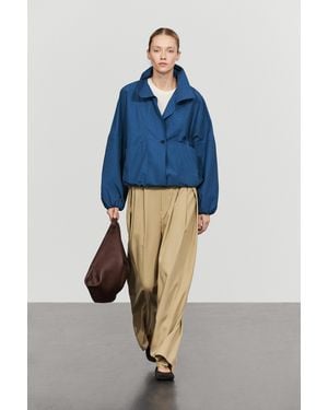 MASSIMO DUTTI Technical Puff Bomber Jacket - Blue