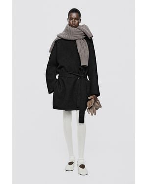 MASSIMO DUTTI Pantalón Tipo Legging 100% Seda - Negro