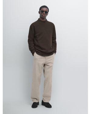 MASSIMO DUTTI Pull À Col Montant En Maille De Coton Mélangé - Multicolore