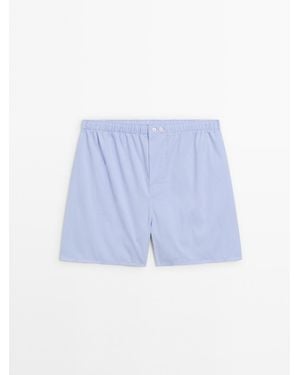 MASSIMO DUTTI Boxer Tinta Unita - Bianco