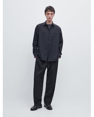 MASSIMO DUTTI Twillhemd Im Regular-Fit - Blau