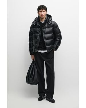 MASSIMO DUTTI Chaqueta Plumífero Satinada - Negro