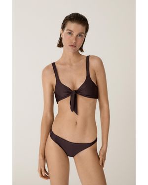 MASSIMO DUTTI Shimmery Bikini Top - Natural