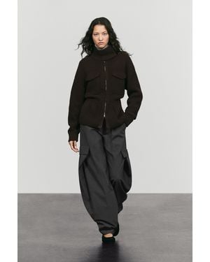 MASSIMO DUTTI Cardigan Combinato - Nero