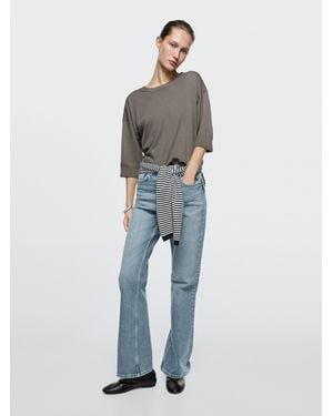MASSIMO DUTTI High-Waist Boot-Cut Jeans - Blue