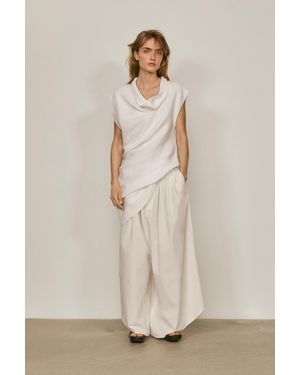MASSIMO DUTTI Culottes With Pleated Details - White