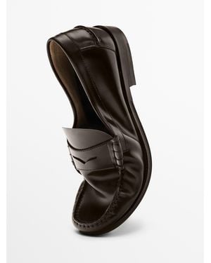 MASSIMO DUTTI Mocassino Pelle Fascetta - Nero