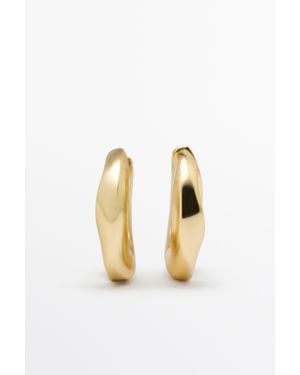 MASSIMO DUTTI Mini Hoop Earrings - Metallic