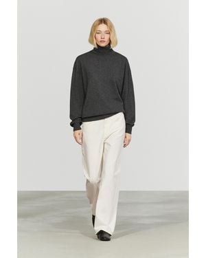 MASSIMO DUTTI 100% Cashmere High Neck Knit Sweater - Multicolor